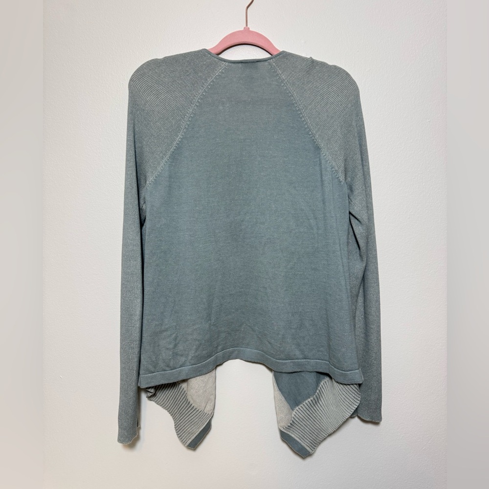 Cabi Open Front Drape Sage Green Cardigan Sweater Medium - Picture 7 of 7